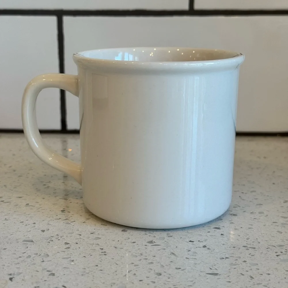 Pottery Barn White Mug with Black Letter B